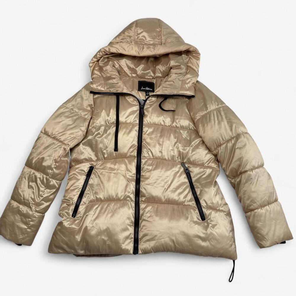 Sam Edelman Jacket Womens Small Hooded Funnel Collar Puffer Pockets 70839
